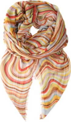PAUL SMITH ACCESSORIES Swirl-print scarf