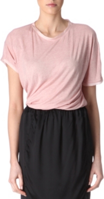 LANVIN Satin-trimmed t-shirt