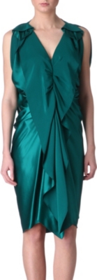 LANVIN Ruffle-front silk dress