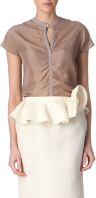 LANVIN Silk-front top