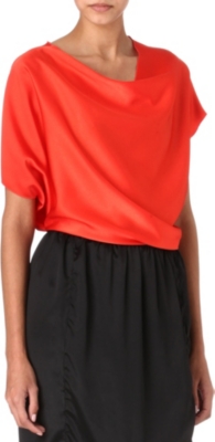 LANVIN Asymmetric satin top