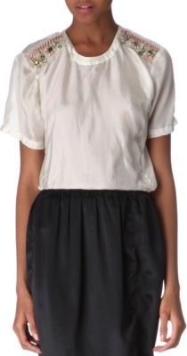 LANVIN Embellished silk top