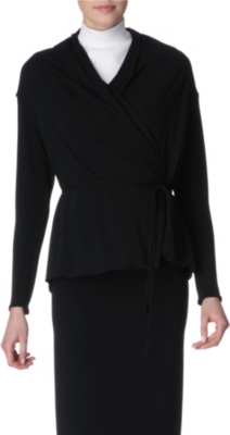 LANVIN Crepe-jersey wrap top