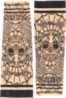 D SQUARED Skull and web-print tattoo sleeves