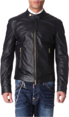 D SQUARED Perforated leather jacket