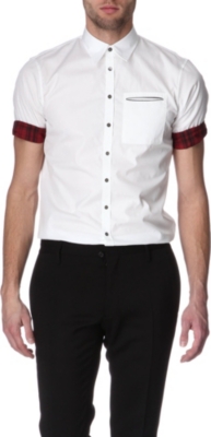D SQUARED Tartan-cuff slim-fit shirt