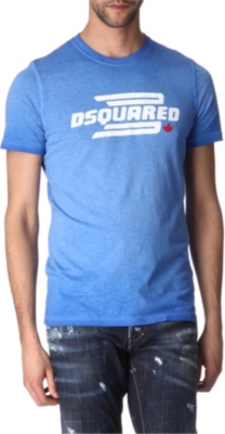 D SQUARED Logo-printed washed t-shirt