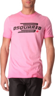D SQUARED Logo-printed washed t-shirt