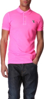 D SQUARED Dog appliqu&eacute;d polo shirt