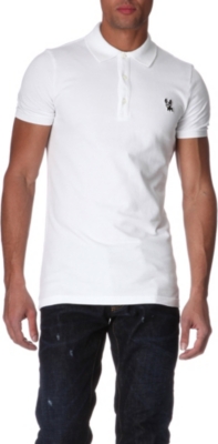 D SQUARED Dog appliqu&eacute;d polo shirt