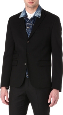 D SQUARED Denim-insert blazer