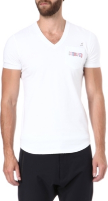 D SQUARED V-neck pocket t-shirt