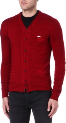 D SQUARED Elbow patch cardigan