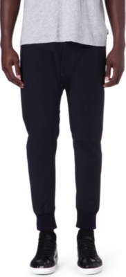 D SQUARED Leather-trimmed jogging bottoms
