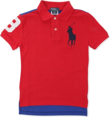 RALPH LAUREN Big Pony two-tone polo shirt 8-16 years