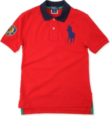 RALPH LAUREN Big Pony colour-block polo shirt 8-16 years
