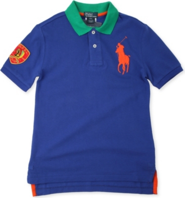 RALPH LAUREN Big Pony colour-block polo shirt 8-16 years