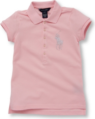 RALPH LAUREN Beaded polo shirt 7-16 years (Pink