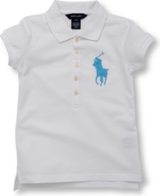 RALPH LAUREN Beaded polo shirt 7-16 years (White