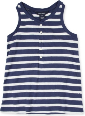 RALPH LAUREN Striped sequin-detail vest 7-16 years
