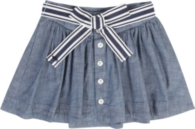 RALPH LAUREN Chambray button-front skirt 8-16 years
