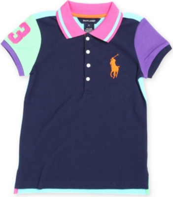 RALPH LAUREN Colour-block polo shirt 2-7 years