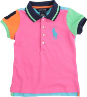 RALPH LAUREN Colour-block polo shirt 2-7 years