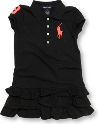 RALPH LAUREN Neon number polo dress 2-7 years (Black