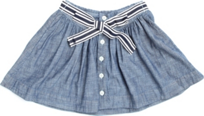 RALPH LAUREN Chambray button-front skirt 2-7 years