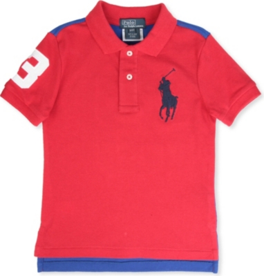 RALPH LAUREN Big Pony two-tone polo shirt 9-24 months