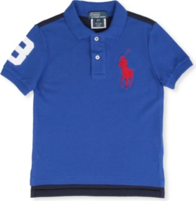 RALPH LAUREN Big Pony two-tone polo shirt 9-24 months