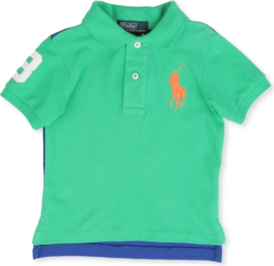 RALPH LAUREN Big Pony two-tone polo shirt 9-24 months