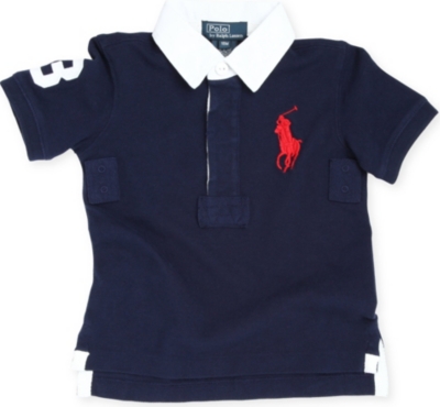 RALPH LAUREN Big Pony short-sleeved rugby shirt 9-24 months