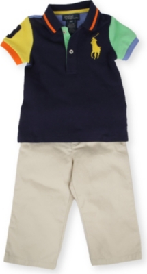 RALPH LAUREN Big Pony polo and trouser set 9-24 months