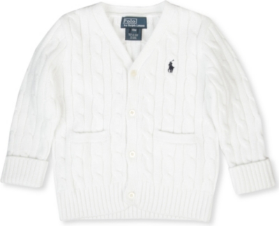 RALPH LAUREN Classic cable-knit cardigan 12-24 months