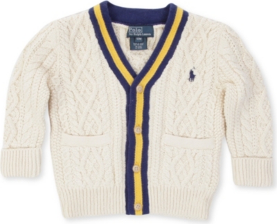 RALPH LAUREN Cricket cable-knit cardigan 9-24 months