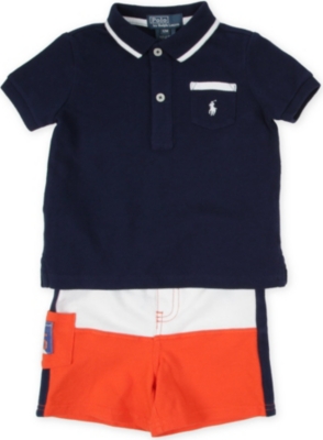 RALPH LAUREN Polo shirt and shorts set 9-24 months