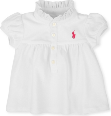 RALPH LAUREN Ruffle neck top 3-9 months