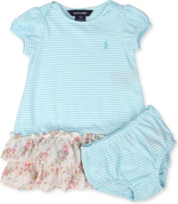 RALPH LAUREN Striped and floral dress 12-24 months