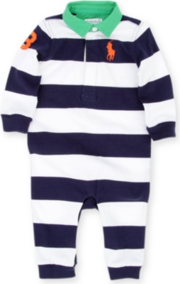 RALPH LAUREN Big Pony rugby baby-grow 3-9 months