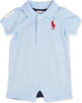 RALPH LAUREN Big Pony short baby-grow 3-9 months