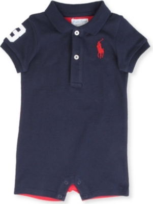 RALPH LAUREN Big Pony short baby-grow 3-9 months