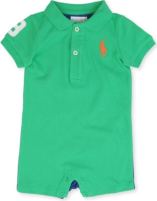 RALPH LAUREN Big Pony short baby-grow 3-9 months