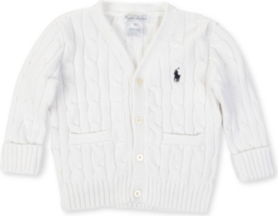 RALPH LAUREN Classic cable-knit cardigan 3-9 months