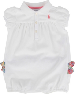 RALPH LAUREN Ruffle detail bubble bodysuit 3-9 months