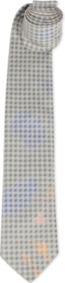 VIVIENNE WESTWOOD Gingham splat silk tie