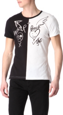 VIVIENNE WESTWOOD War and Peace two-tone t-shirt