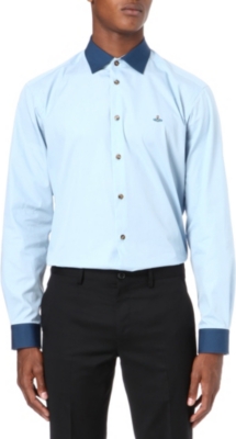 VIVIENNE WESTWOOD Contrast-colour slim-fit shirt