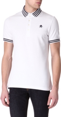VIVIENNE WESTWOOD Striped-collar polo shirt