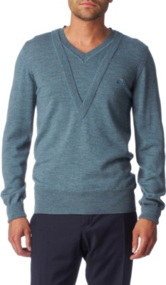 VIVIENNE WESTWOOD Double v-neck jumper (Blue